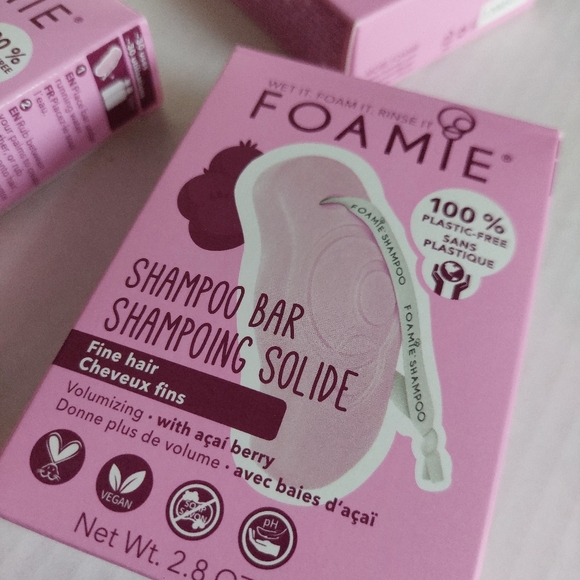 3pcs NEW FOAMIE Shampoo Bar Soap Fine Hair 2.8oz X3 - Picture 2 of 3